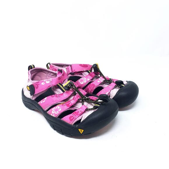 Keen Newport H2 Sandals Water Hiking Hybrid Pink Floral Print Girls Size 3 - Picture 1 of 8